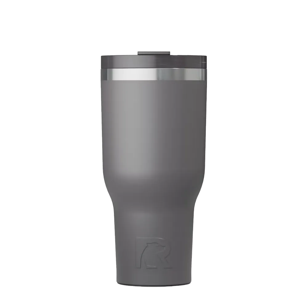 Back customization side of the RTIC Essential Tumbler 40 oz in Graphite 