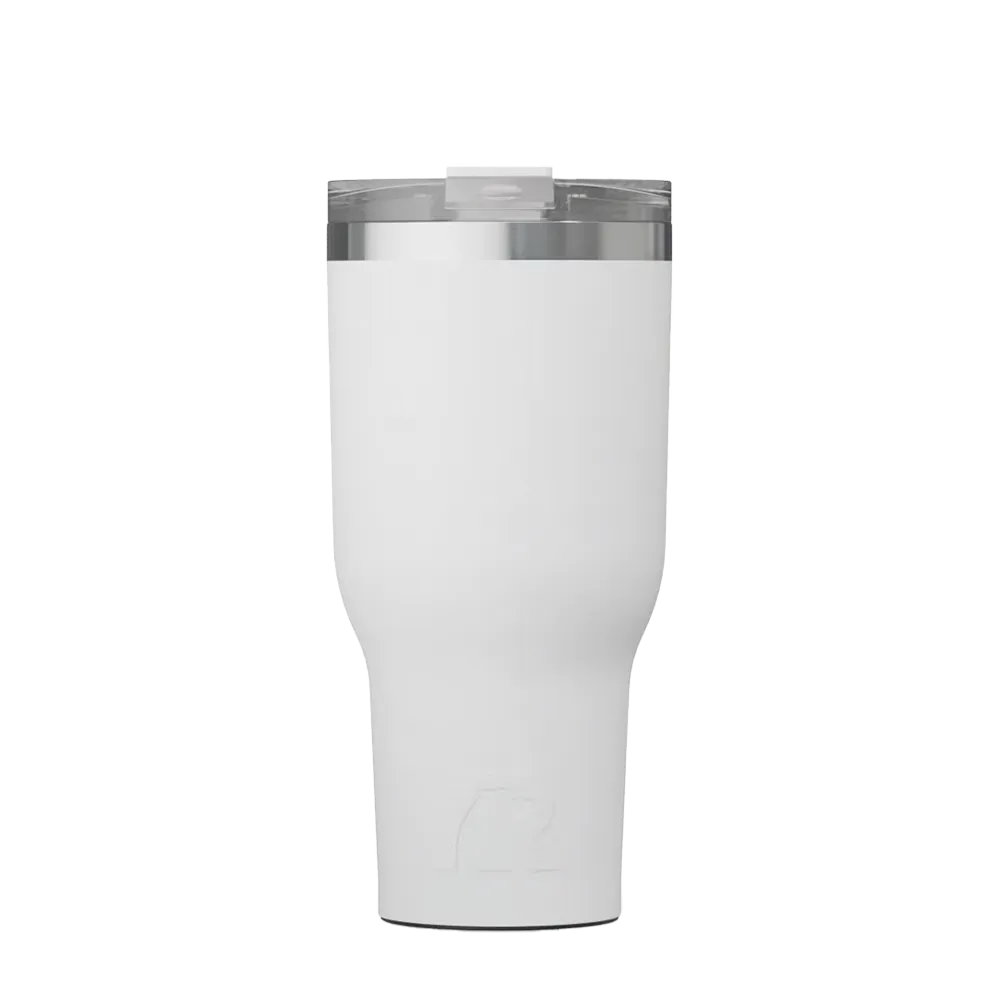 Back customization side of the RTIC Essential Tumbler 40 oz in White 