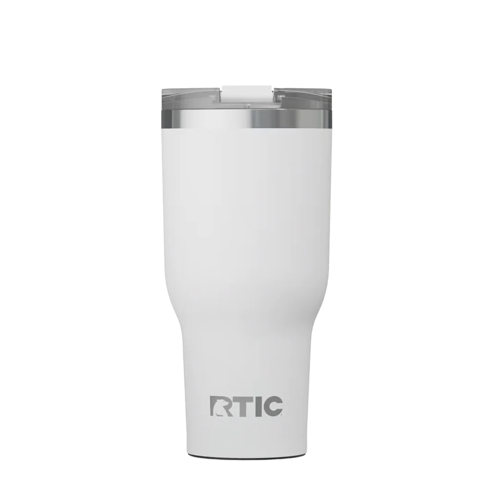 Front customization side of the RTIC Essential Tumbler 40 oz in White 