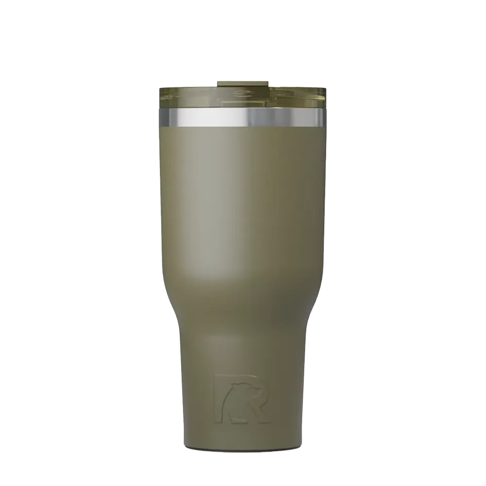 Back customization side of the RTIC Essential Tumbler 40 oz in Olive 