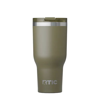 Front customization side of the RTIC Essential Tumbler 40 oz in Olive 