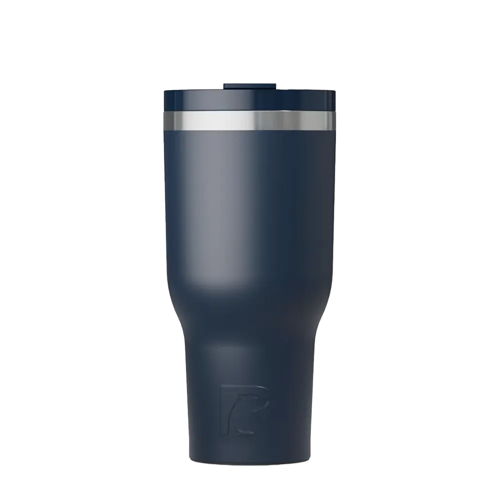 Back customization side of the RTIC Essential Tumbler 40 oz in Navy 