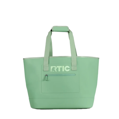 Front customization side of the RTIC Ultra Tough Tote Large in Sage 