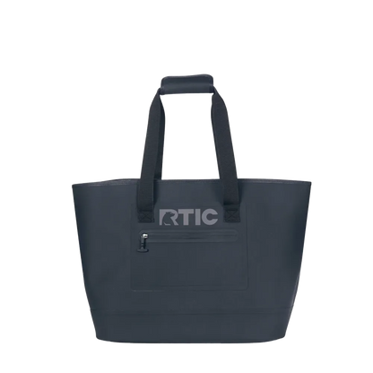 Front customization side of the RTIC Ultra Tough Tote Large in Navy 