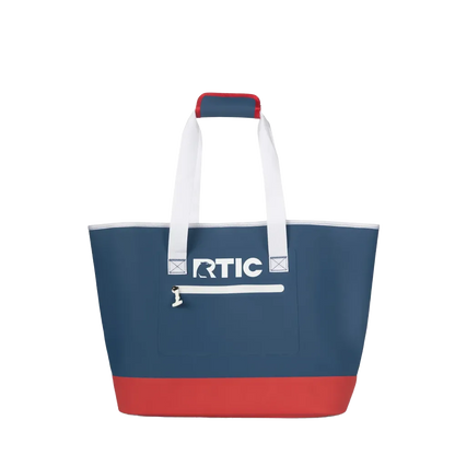 Front customization side of the RTIC Ultra Tough Tote Large in Patriot 