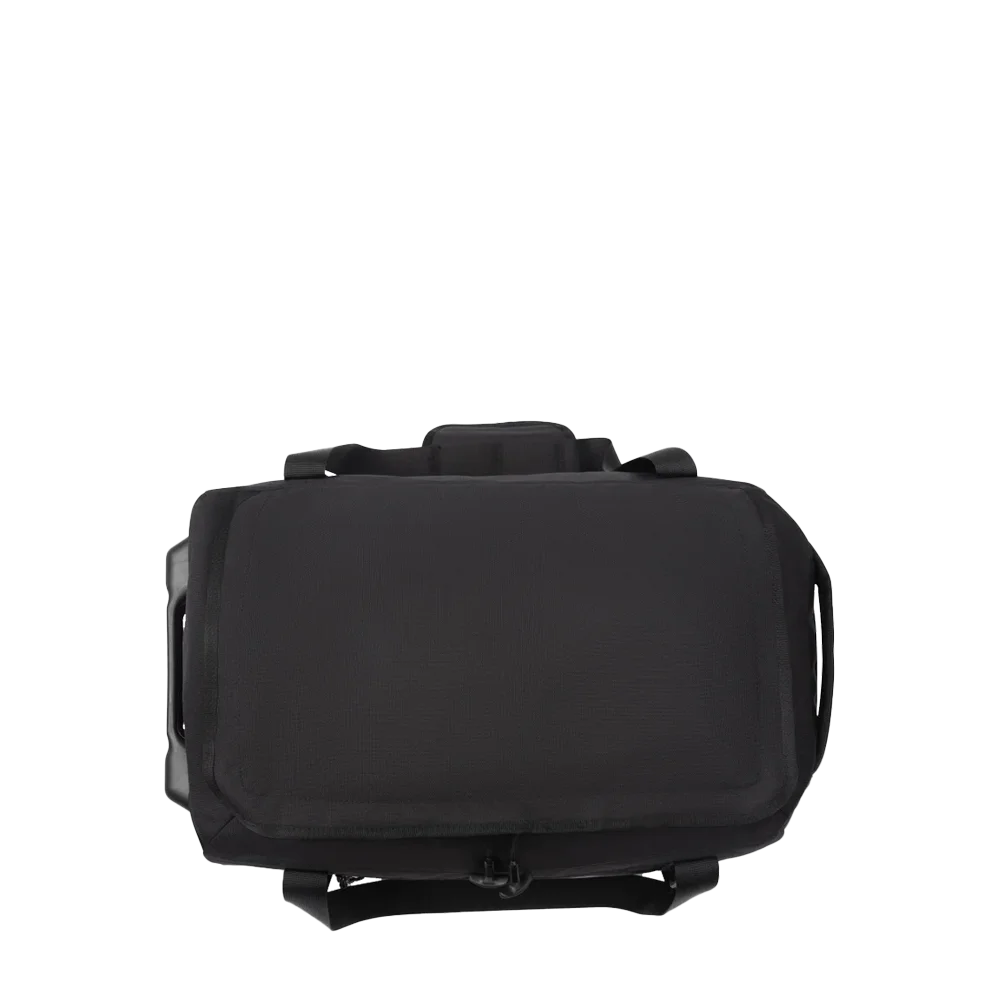 Front customization side of the RTIC Rolling Duffle Bag Medium in Black 