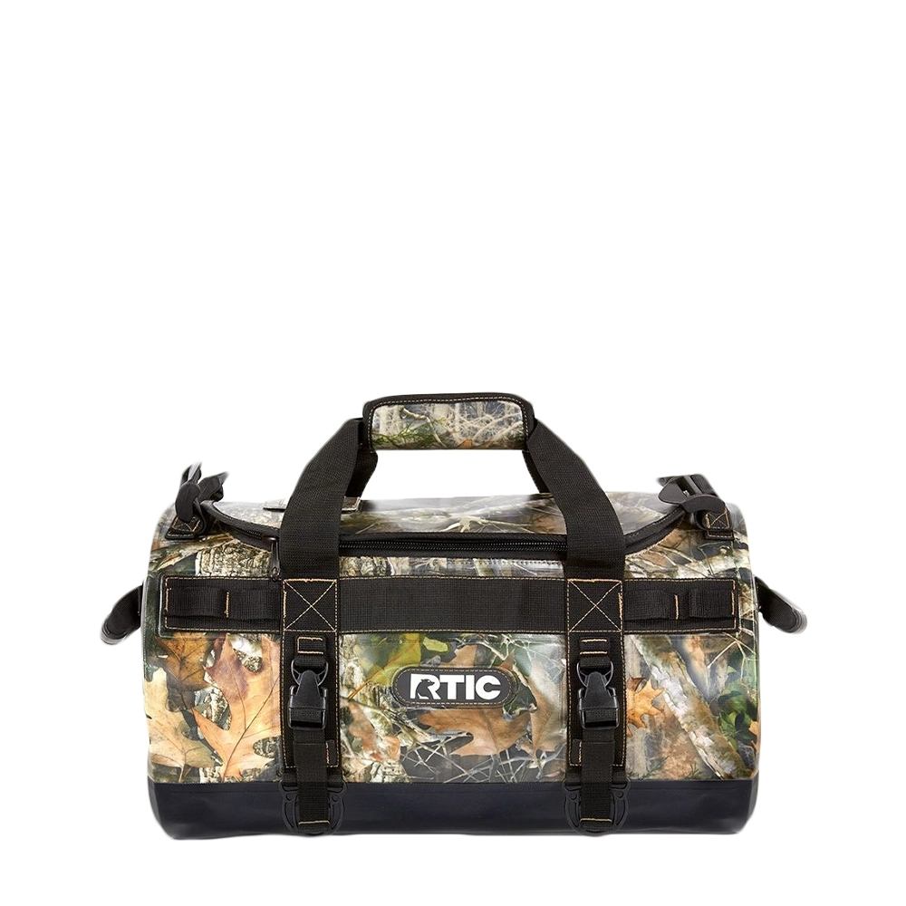 Front customization side of the RTIC Duffle Bag Small in Kanati Camo 
