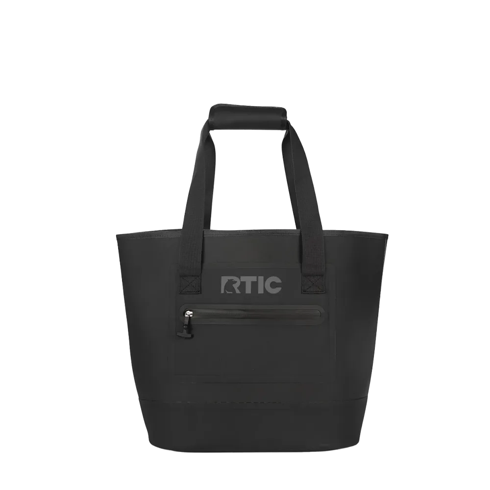Front customization side of the RTIC Ultra Tough Tote Small in Black 