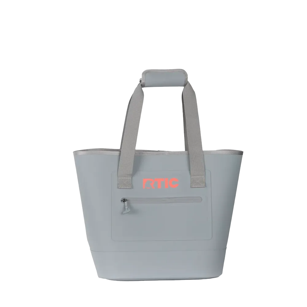 Front customization side of the RTIC Ultra Tough Tote Small in Grey 