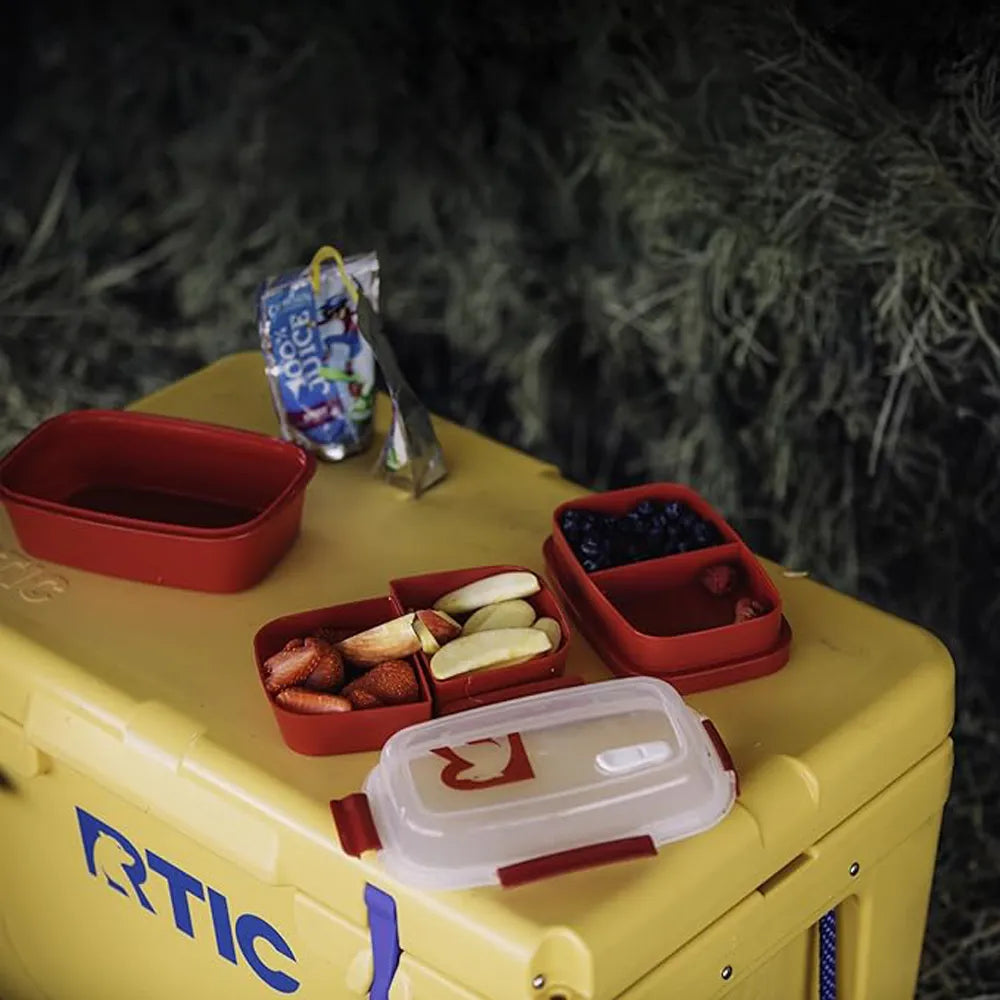 RTIC Lunch Container on top of a RTIC Cooler.