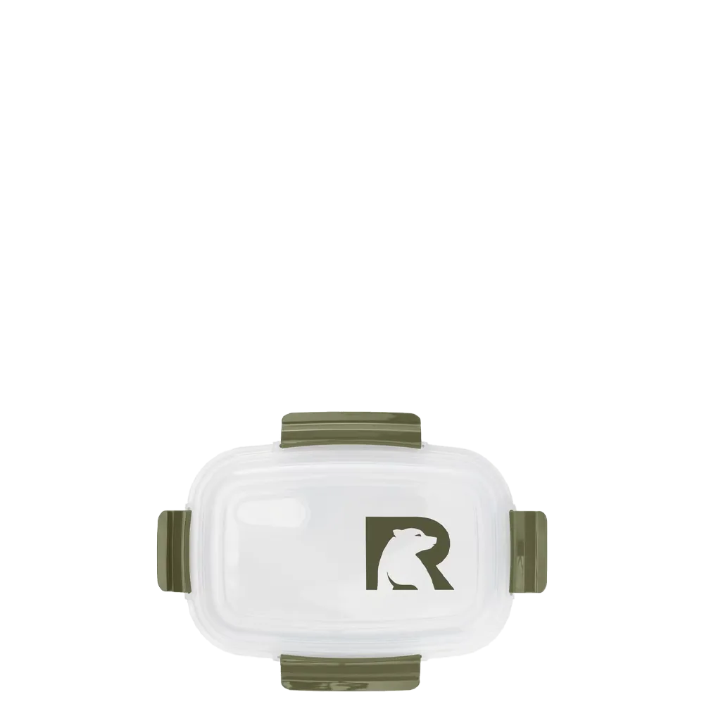 Lid customization side of the RTIC Lunch Container 7.25 Cup in Olive 