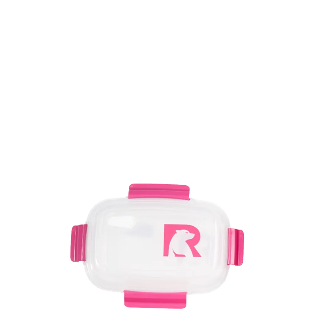 Lid customization side of the RTIC Lunch Container 7.25 Cup in Hot Pink 