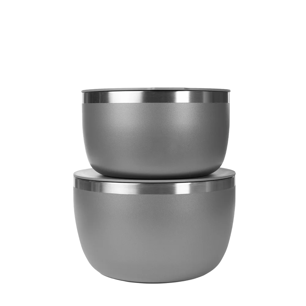 Front customization side of the RTIC Anywhere Bowl Set in Graphite 