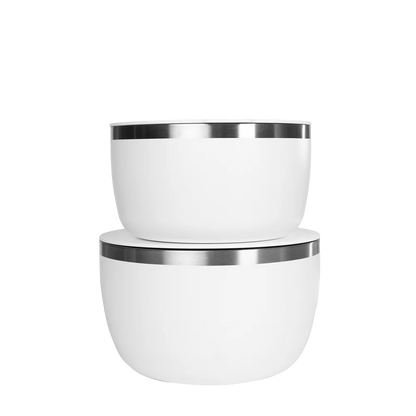 Front customization side of the RTIC Anywhere Bowl Set in White 