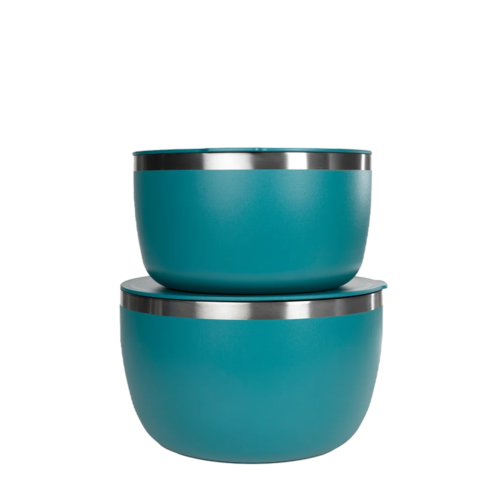 Front customization side of the RTIC Anywhere Bowl Set in Deep Harbor 