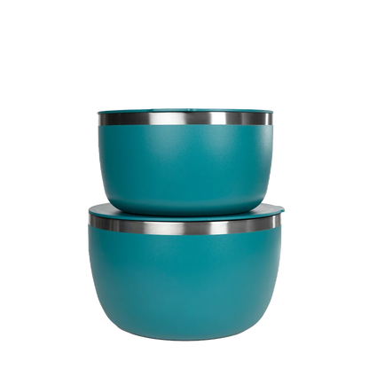 Front customization side of the RTIC Anywhere Bowl Set in Deep Harbor 
