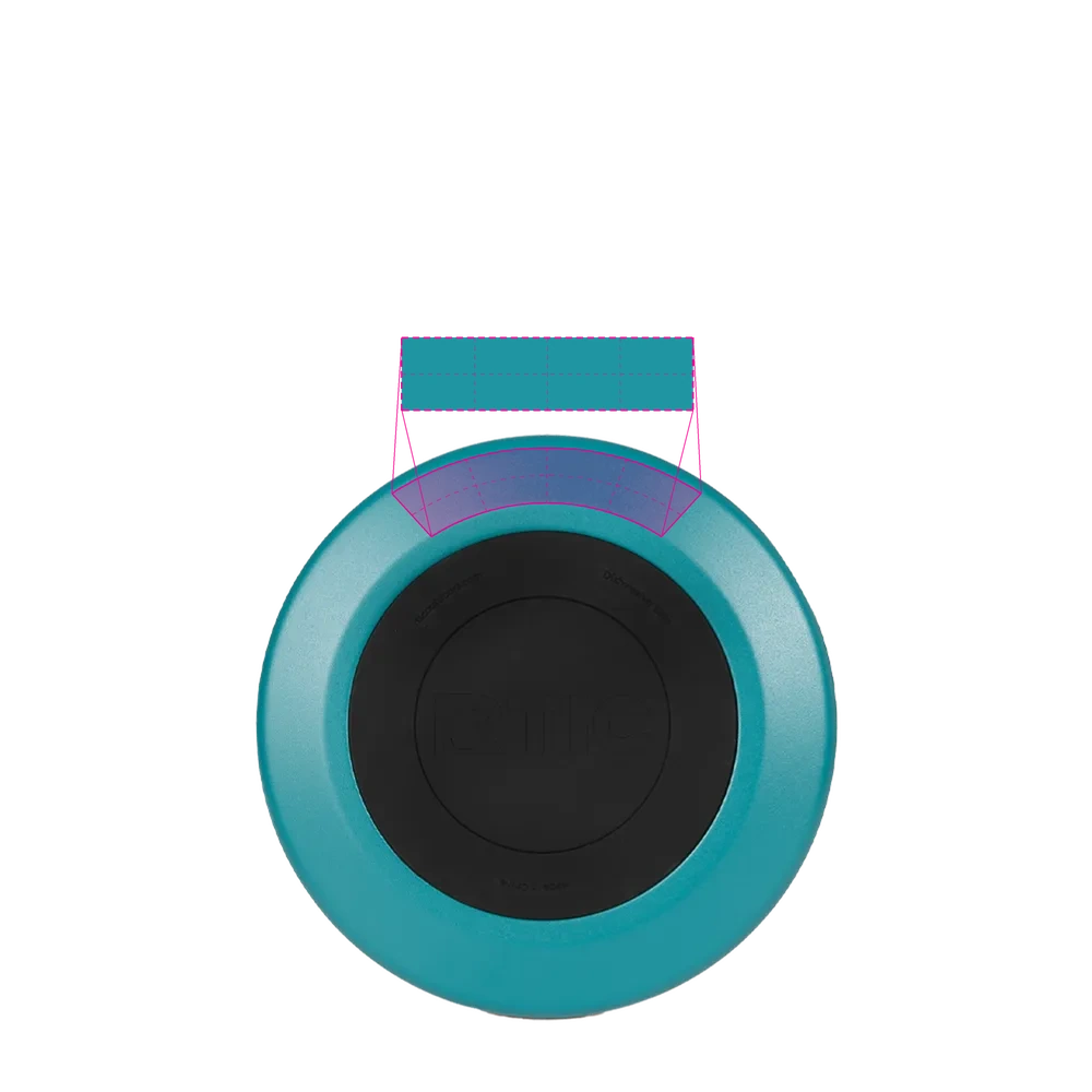 Front customization side of the RTIC Anywhere Plate Set in Deep Harbor 
