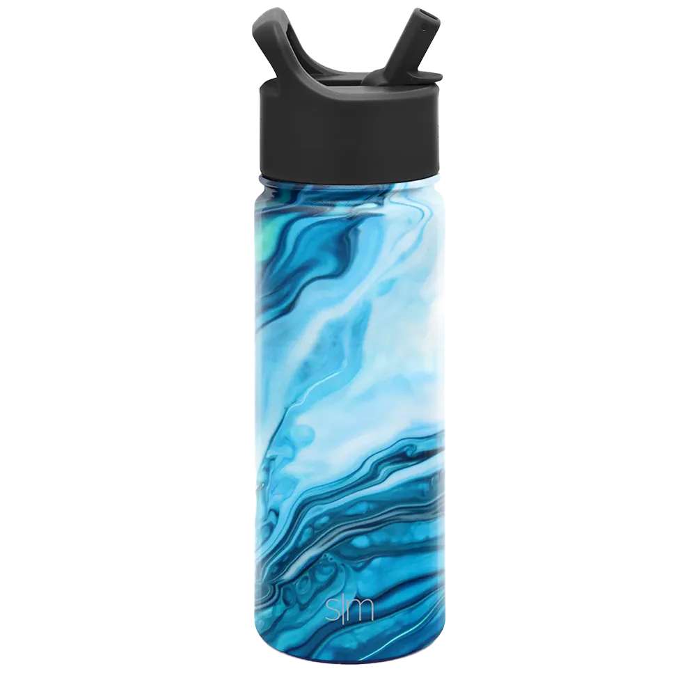 Customized Summit Water Bottle Straw Lid 18 oz Water Bottles from Simple Modern 