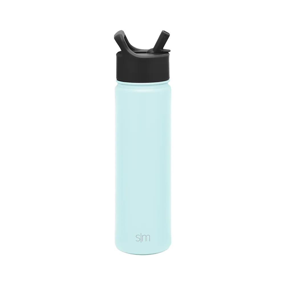 Logo Mini Mountain Bottles with Flip Straw Lid (22 Oz.)