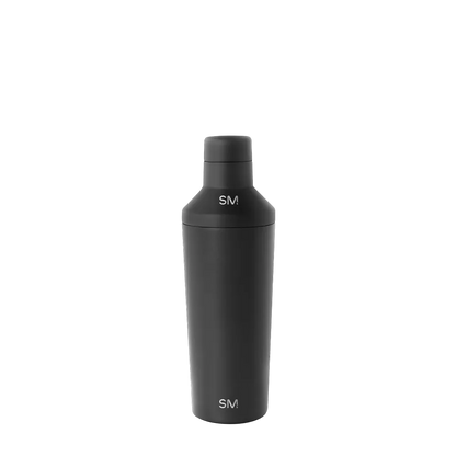 Simple Modern Classic Cocktail Shaker with Jigger Lid 20 oz Midnight Black 