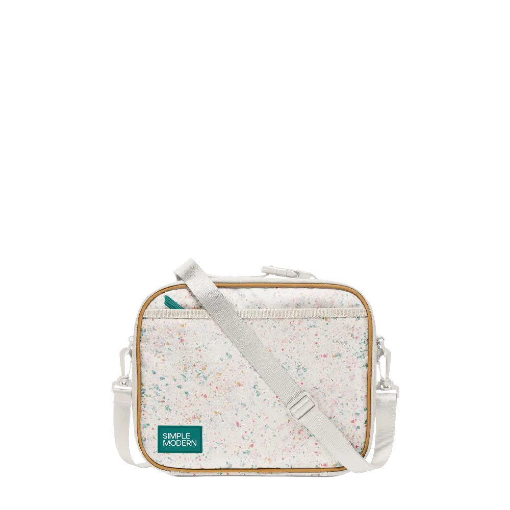 Simple Modern Hadley Lunch Box with Shoulder Strap 4 L Cream Terrazzo 