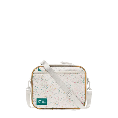 Simple Modern Hadley Lunch Box with Shoulder Strap 4 L Cream Terrazzo 