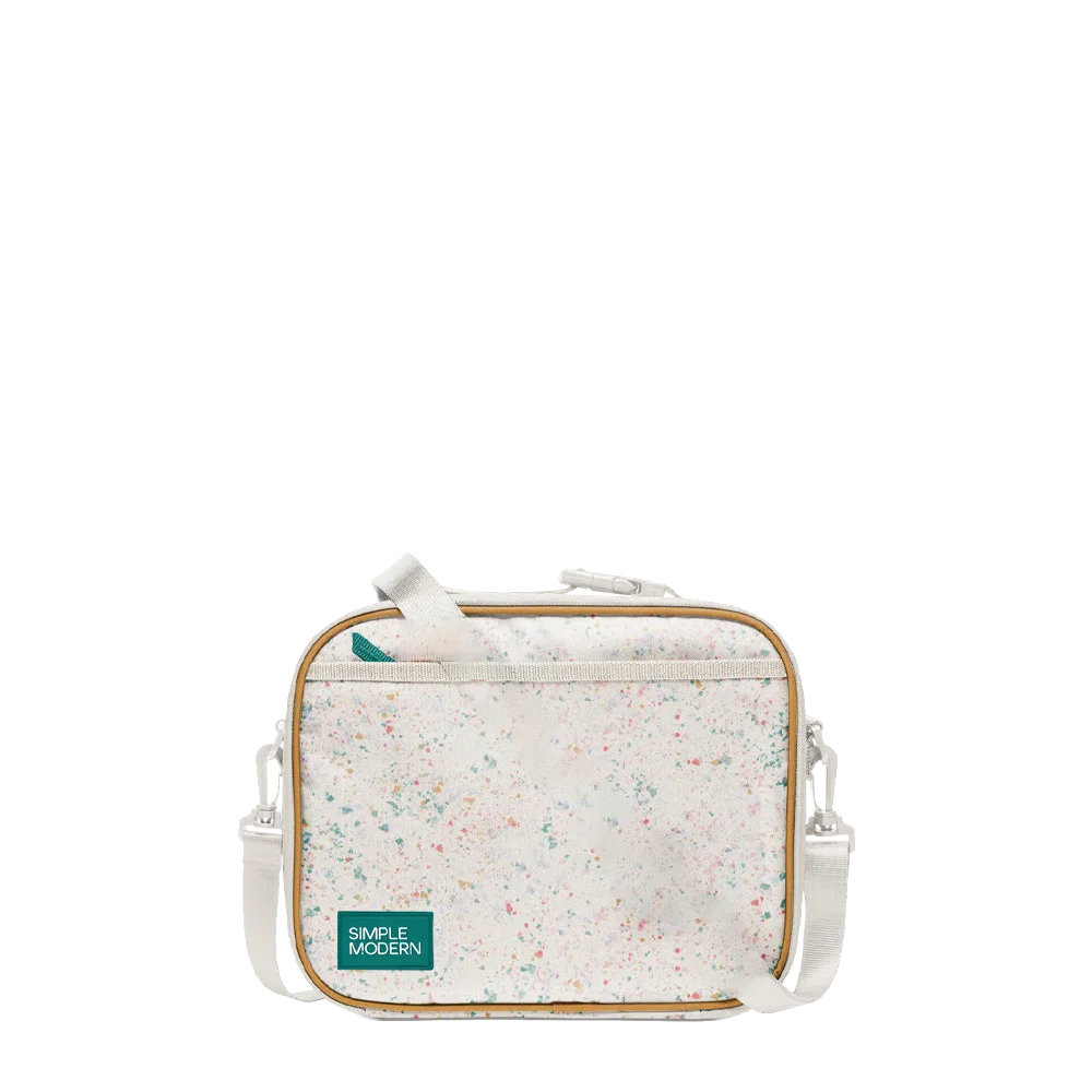 Simple Modern Hadley Lunch Box with Shoulder Strap 4 L Cream Terrazzo 