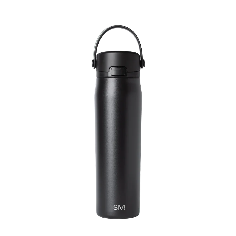 Simple Modern Mesa Sport Bottle with Covered Chug Lid 24 oz Midnight Black 