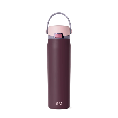 Simple Modern Mesa Sport Bottle with Covered Chug Lid 24 oz Cherry Wine Mix 