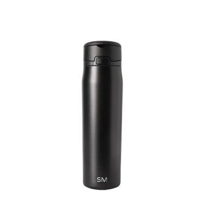 Simple Modern Mesa Loop Bottle with Covered Straw 24 oz Midnight Black 