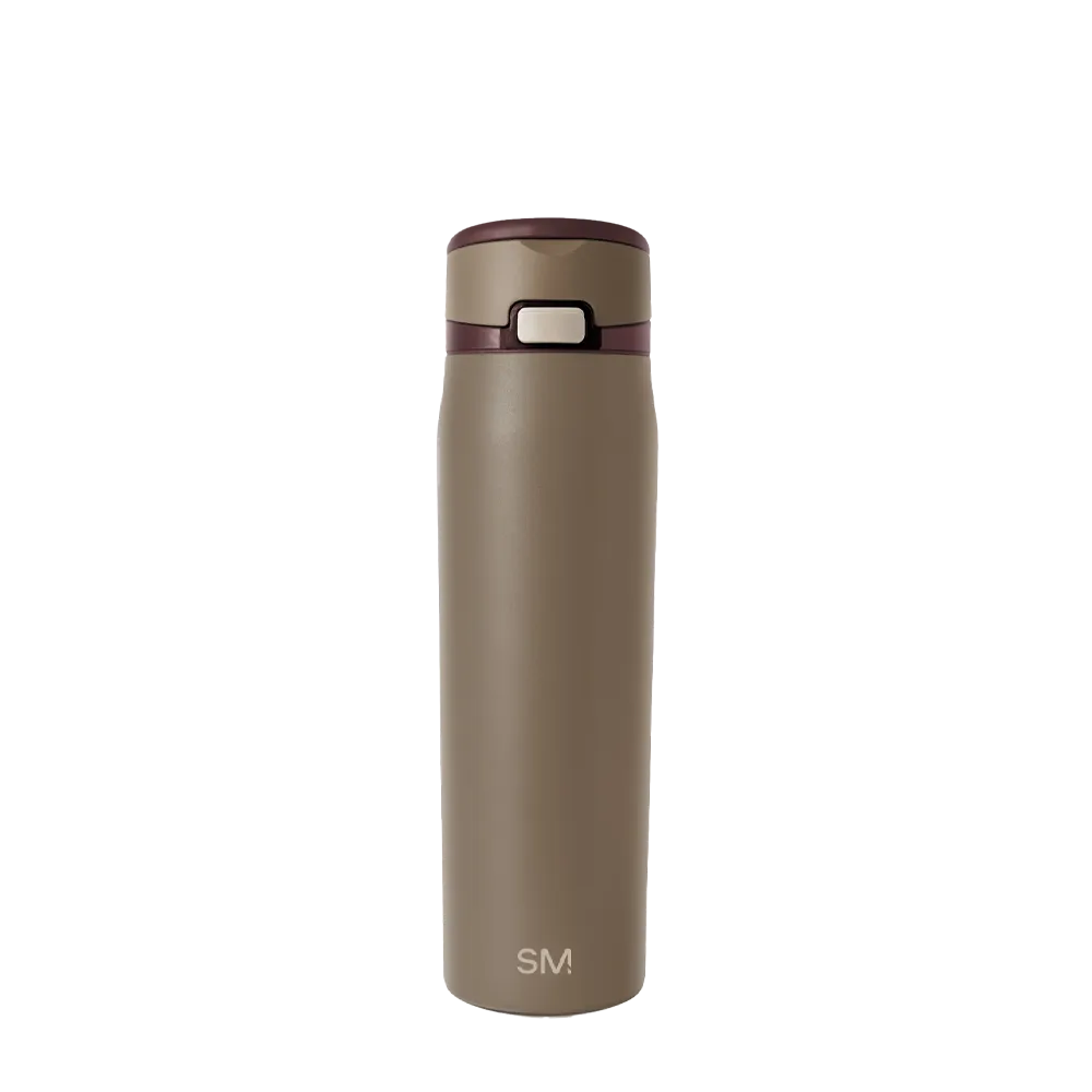 Simple Modern Mesa Loop Bottle with Covered Straw 24 oz Hazelnut Mix 
