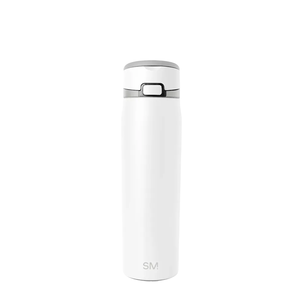 Simple Modern Mesa Loop Bottle with Covered Straw 24 oz Winter White Mix 