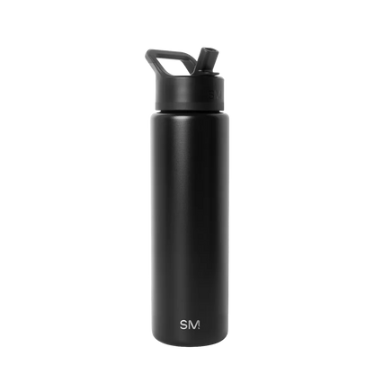 Simple Modern Summit Water Bottle With Straw Lid 30 oz Midnight Black 