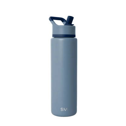 Simple Modern Summit Water Bottle With Straw Lid 30 oz Blue Dune 