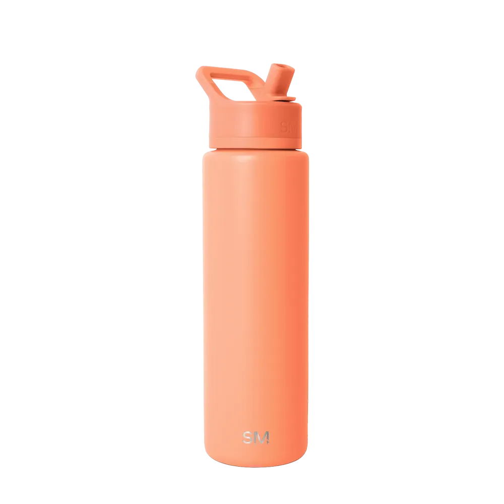 Simple Modern Summit Water Bottle With Straw Lid 30 oz Clementine 