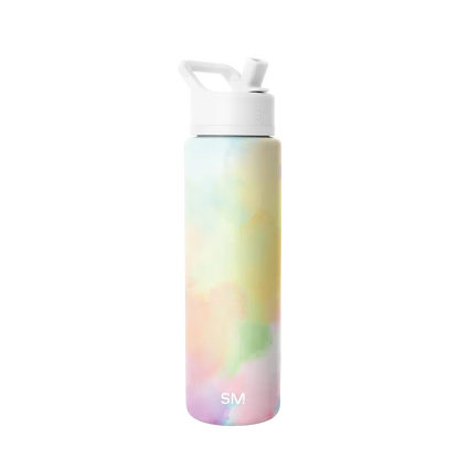 Simple Modern Summit Water Bottle With Straw Lid 30 oz Cotton Candy Tie Dye 