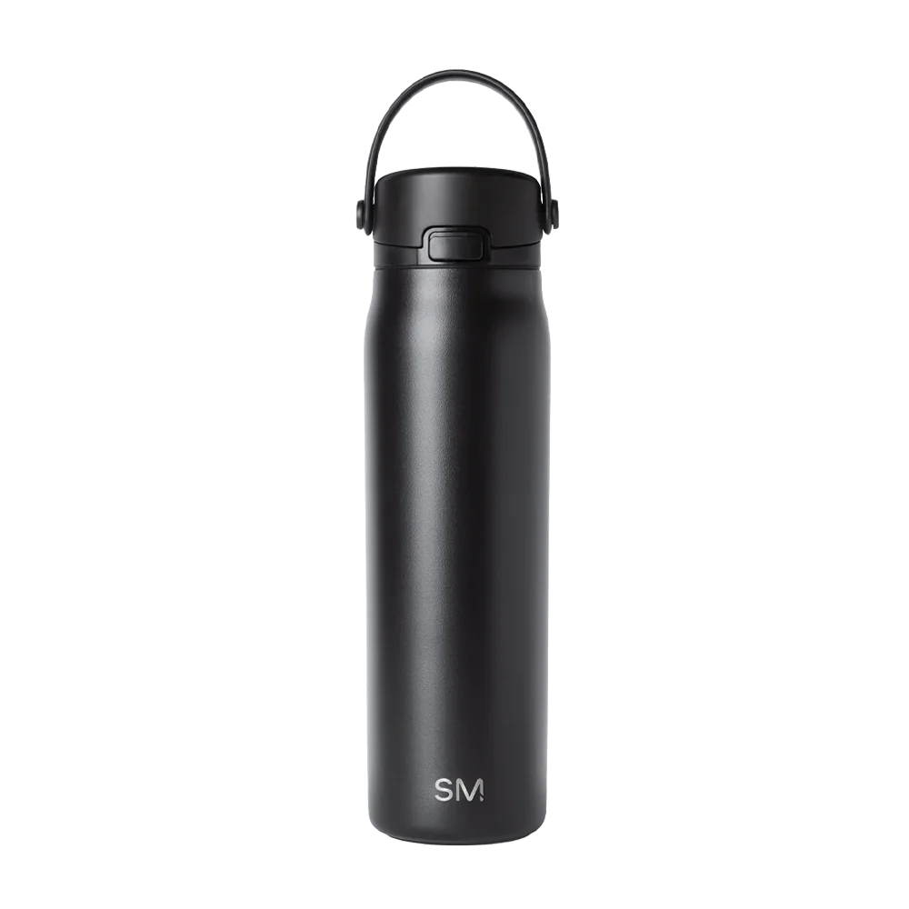 Simple Modern Mesa Sport Bottle with Covered Chug Lid 30 oz Midnight Black 