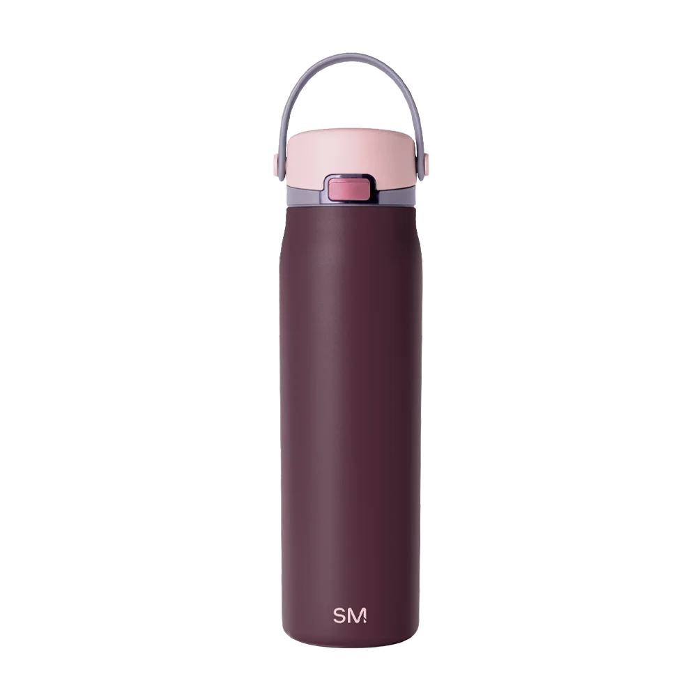 Simple Modern Mesa Sport Bottle with Covered Chug Lid 30 oz Cherry Wine Mix 