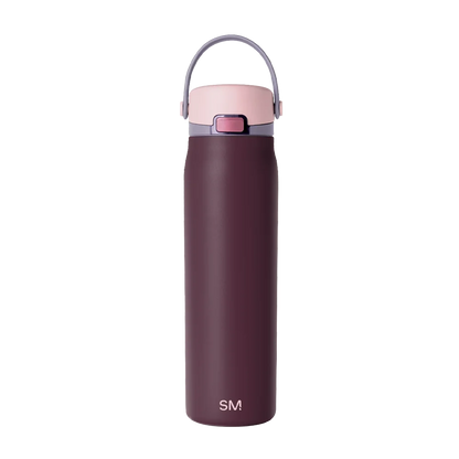 Simple Modern Mesa Sport Bottle with Covered Chug Lid 30 oz Cherry Wine Mix 
