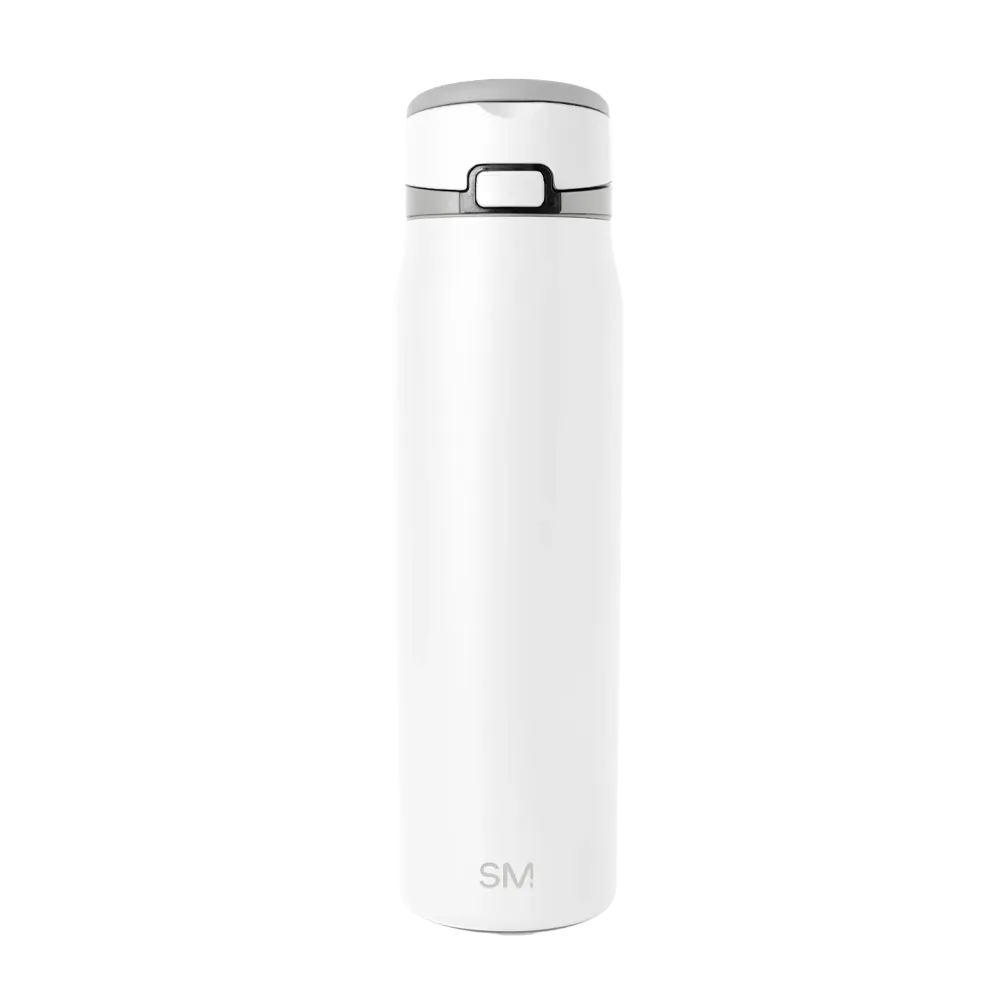 Simple Modern Mesa Loop Bottle with Covered Straw 30 oz Winter White Mix 