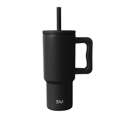 Simple Modern Trek Kids Tumbler with Silicone Straw 24 oz Midnight Black 