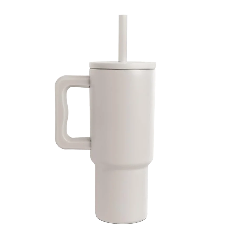 Simple Modern Trek Kids Tumbler with Silicone Straw 24 oz Almond Birch 