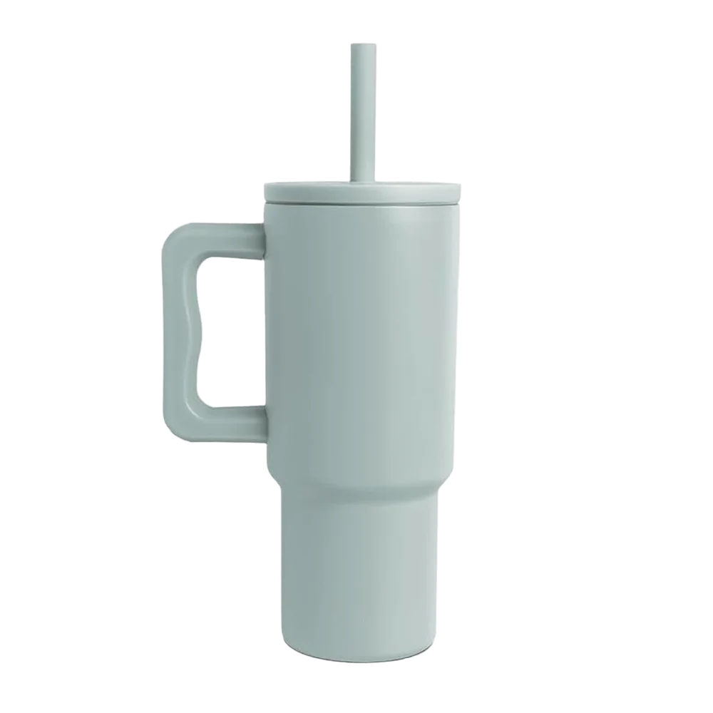 Simple Modern Trek Kids Tumbler with Silicone Straw 24 oz Sea Glass Sage 