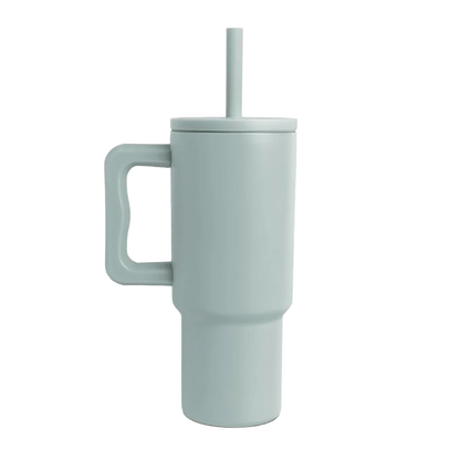 Simple Modern Trek Kids Tumbler with Silicone Straw 24 oz Sea Glass Sage 