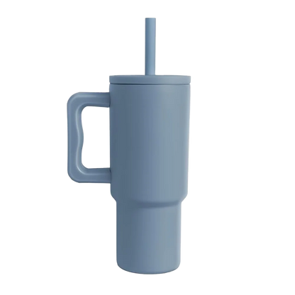 Simple Modern Trek Kids Tumbler with Silicone Straw 24 oz Blue Dune 