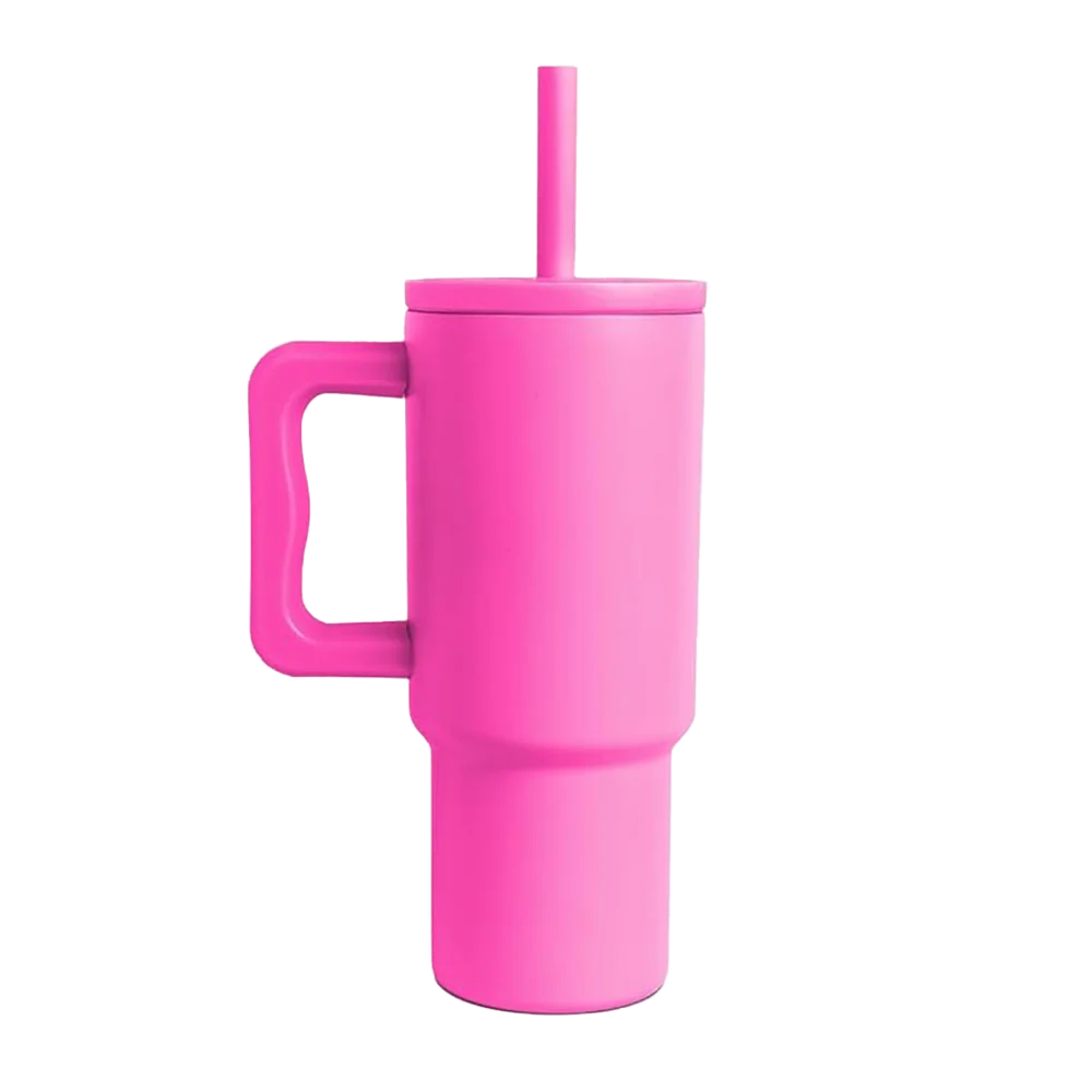 Simple Modern Trek Kids Tumbler with Silicone Straw 24 oz Raspberry Vibes 