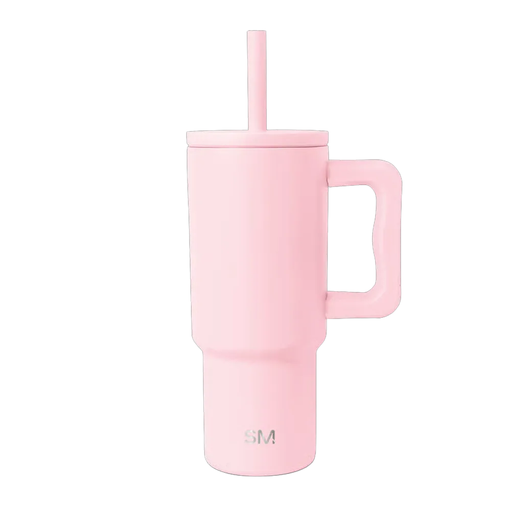 Simple Modern Trek Kids Tumbler with Silicone Straw 24 oz Blush 