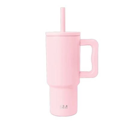 Simple Modern Trek Kids Tumbler with Silicone Straw 24 oz Blush 