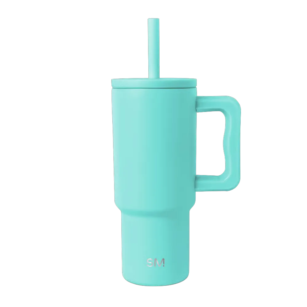Simple Modern Trek Kids Tumbler with Silicone Straw 24 oz Ocean Water 