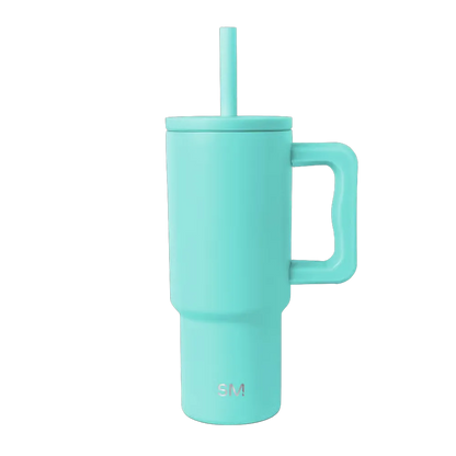 Simple Modern Trek Kids Tumbler with Silicone Straw 24 oz Ocean Water 